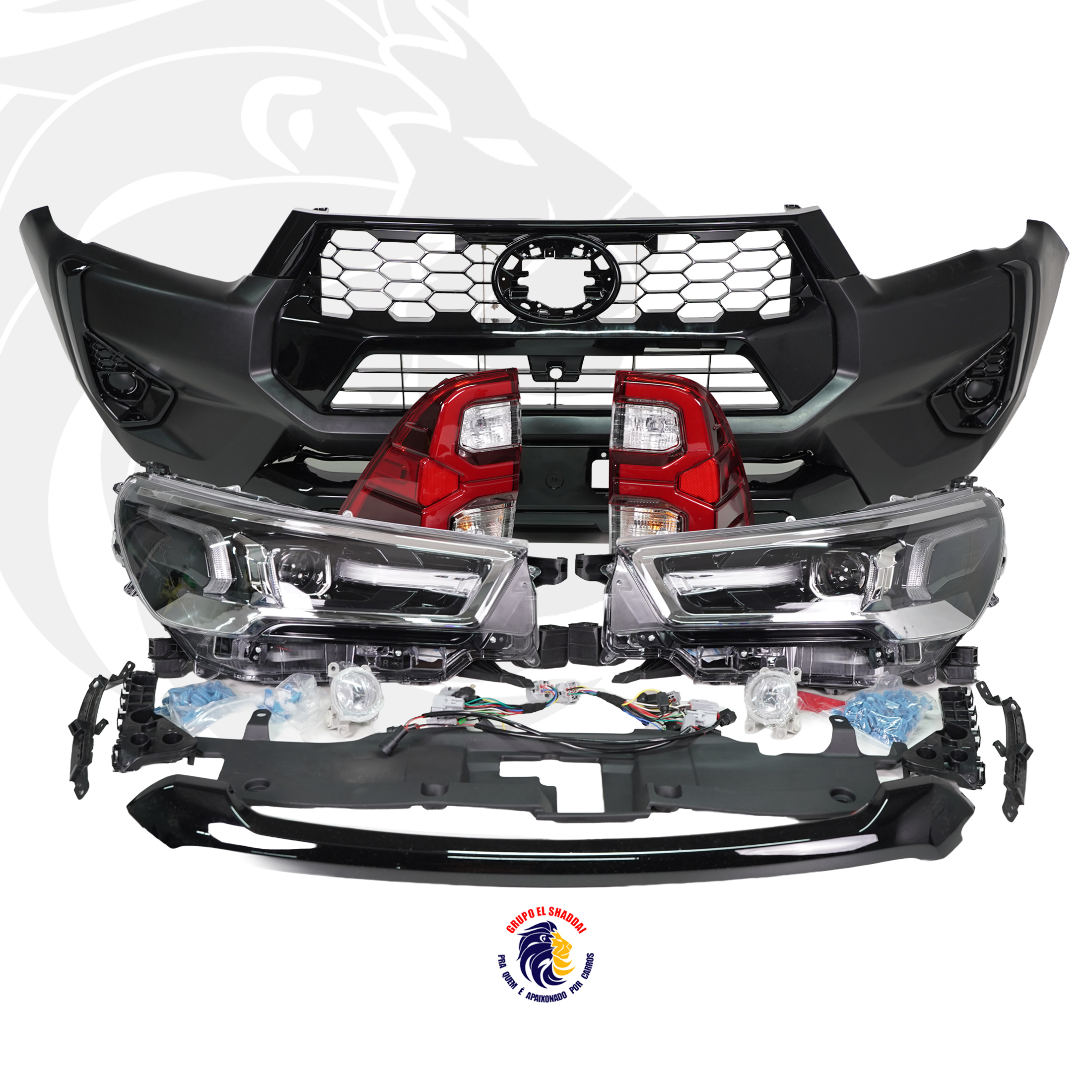 Body kit transformação Hilux para versão Z compatível Hilux 2016/ 2017/ 2018/ 2019/ 2020 - Imagem 6