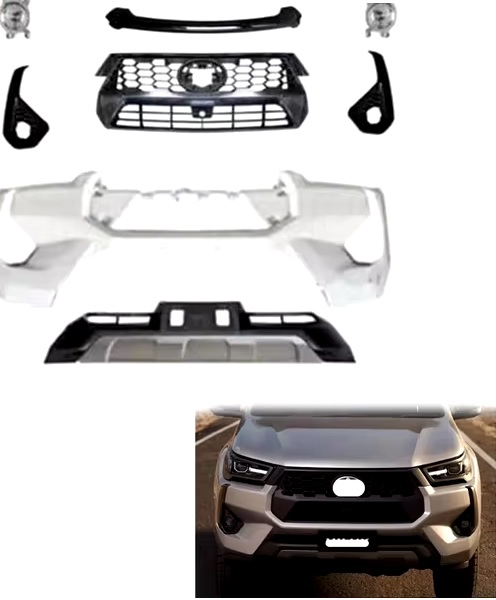 Body Kit Hilux 2016 a 2024 Versão Z Para Up 2025 Com Farol E Lanterna - Imagem 3