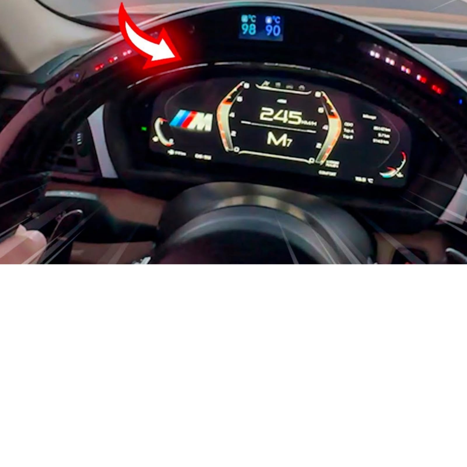 Volante Bmw Md3 Com Airbag E Led Esportivo, Luxuoso - Imagem 3